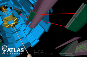 ATLAS Events at 13 TeV - First 2016 Stable Beams